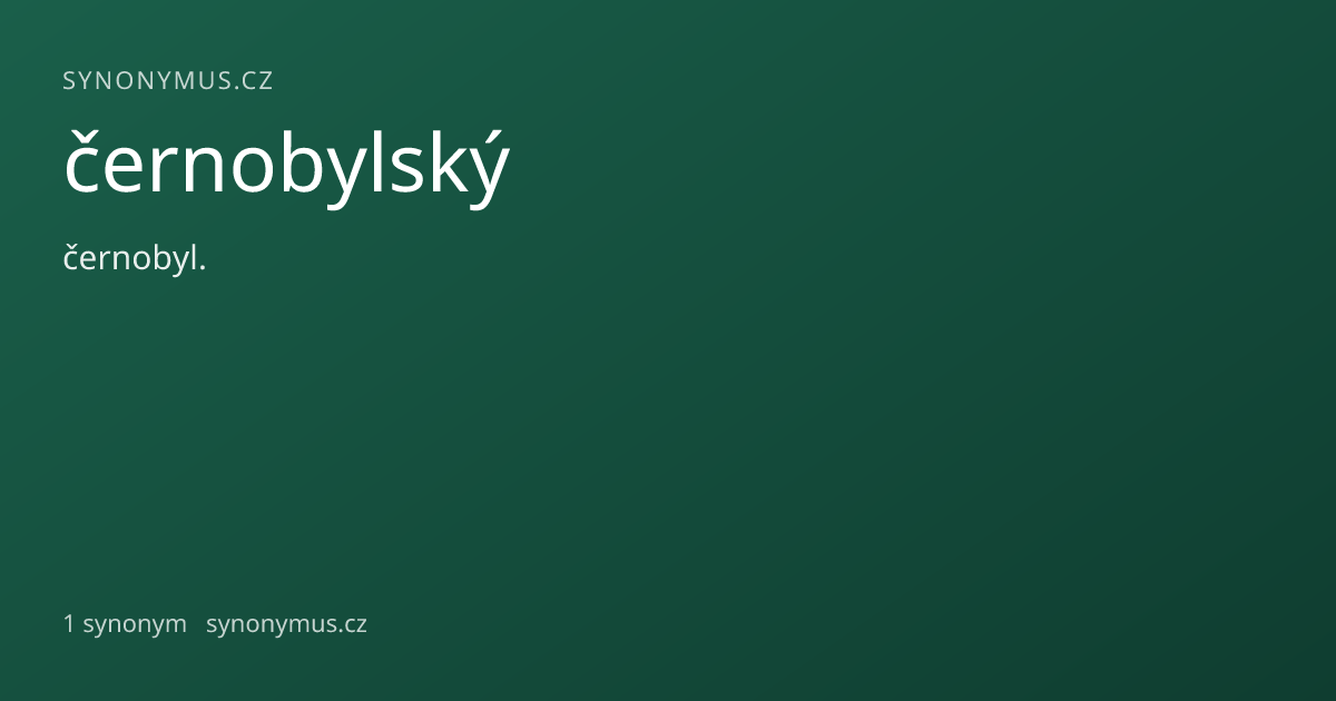 Náhled odkazu: černobylský