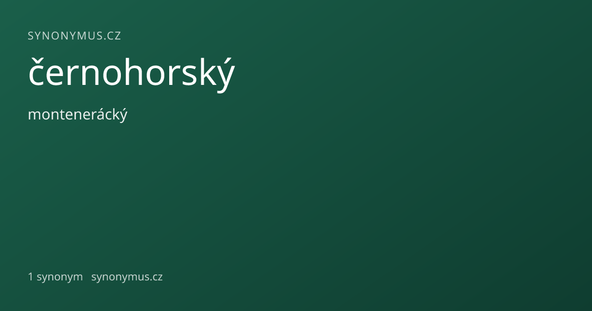 Náhled odkazu: černohorský