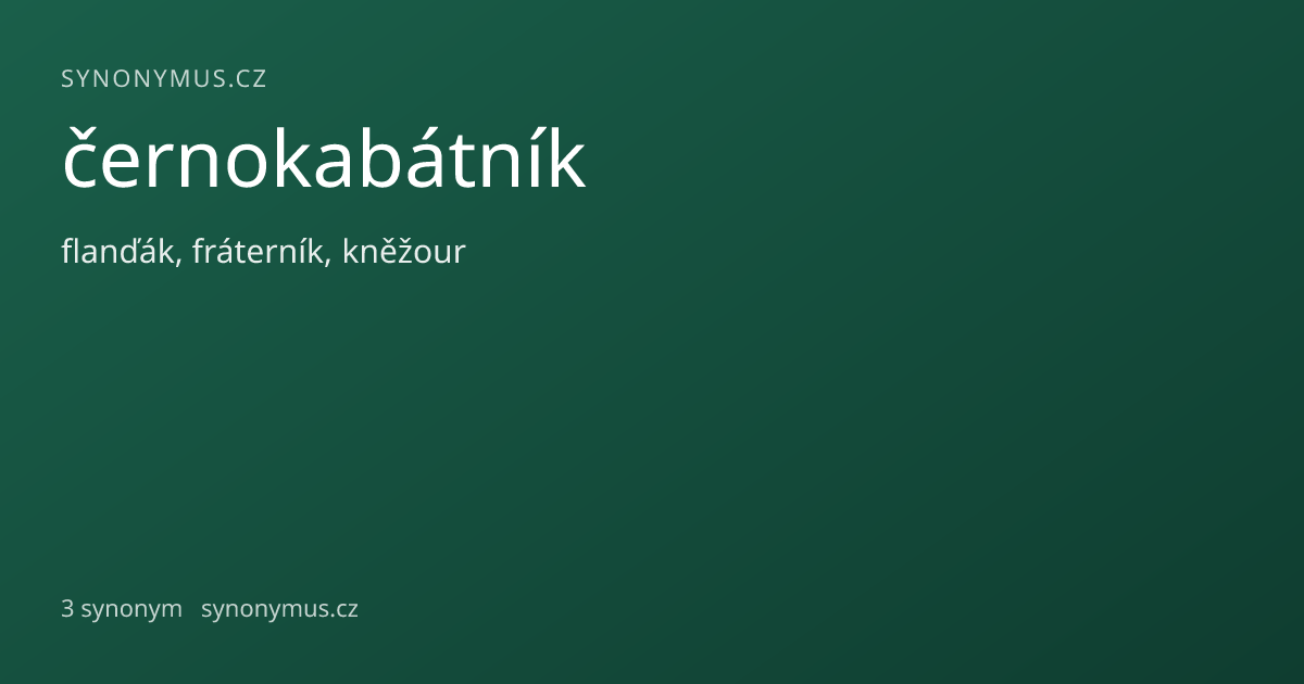 Náhled odkazu: černokabátník