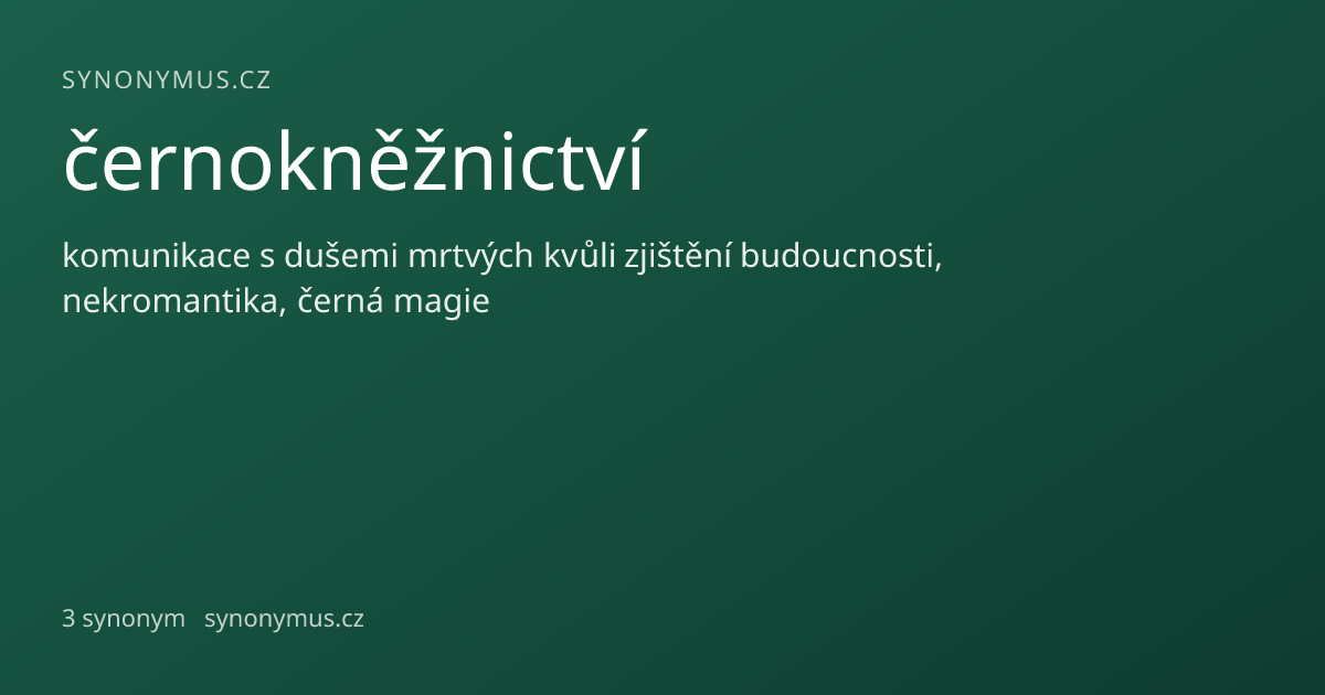 Náhled odkazu: černokněžnictví