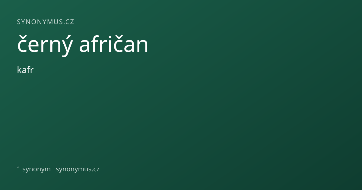 Náhled odkazu: černý afričan