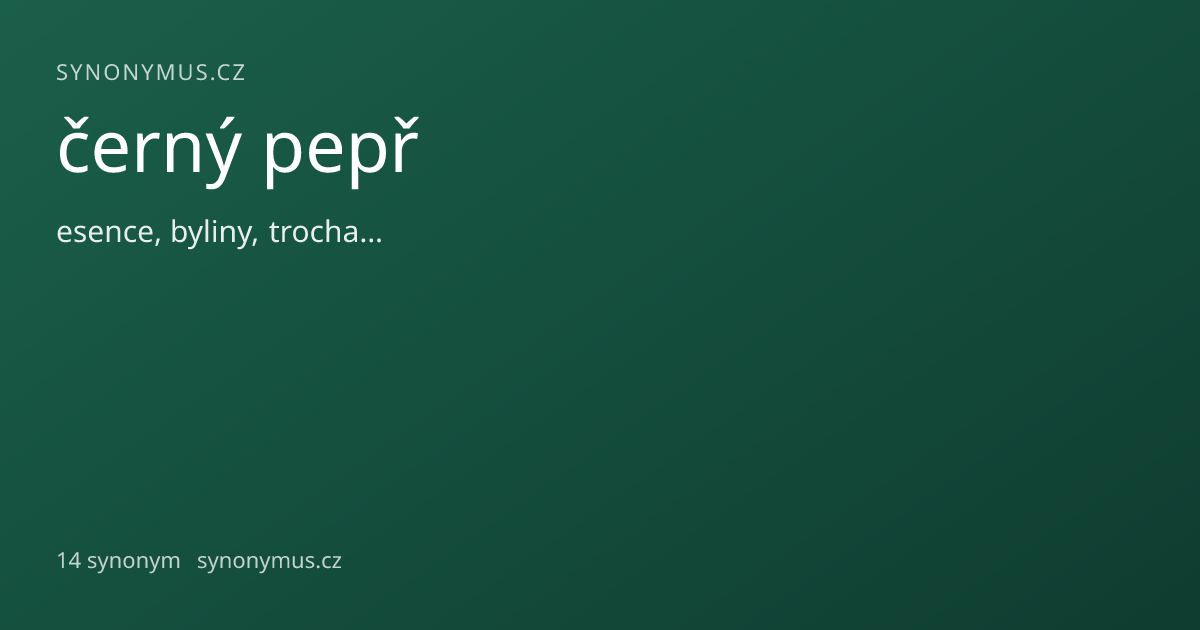Náhled odkazu: černý pepř