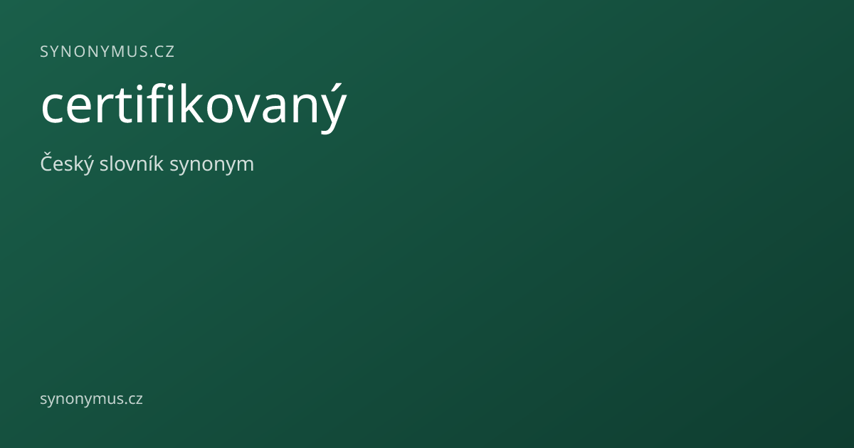 Náhled odkazu: certifikovaný