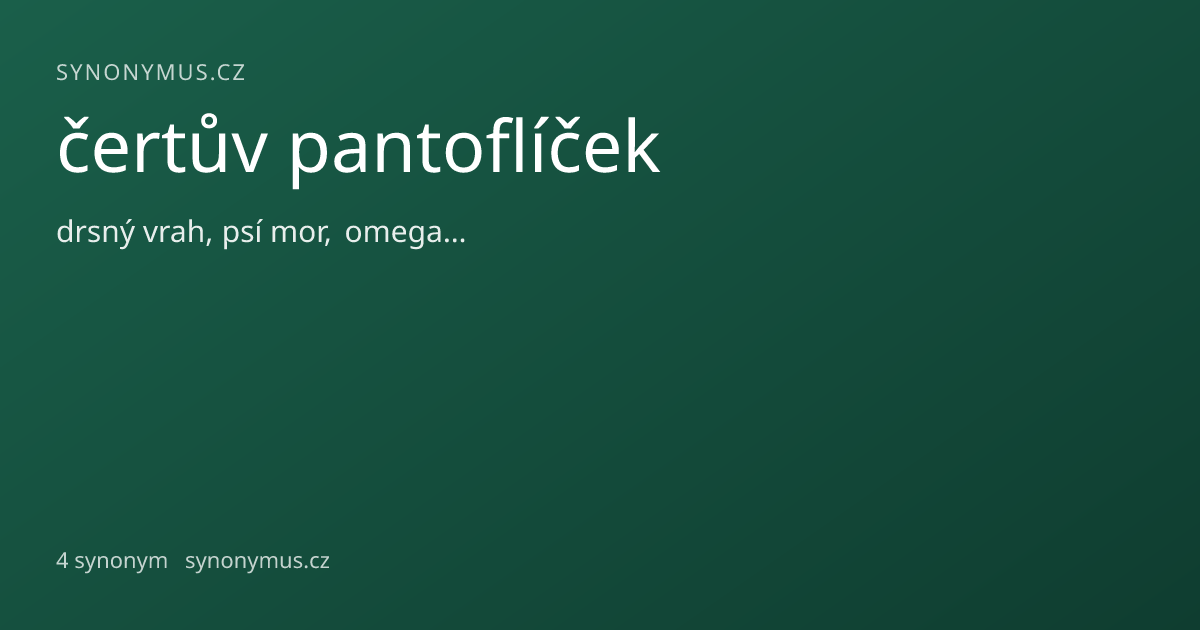 Náhled odkazu: čertův pantoflíček