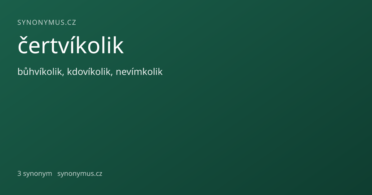 Náhled odkazu: čertvíkolik