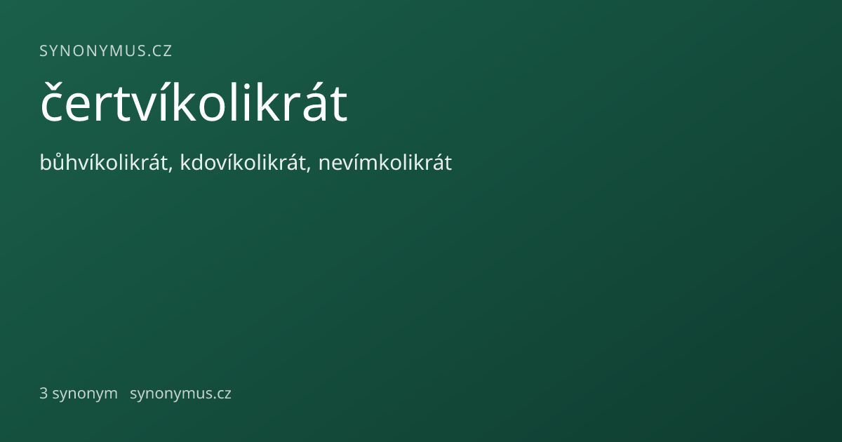 Náhled odkazu: čertvíkolikrát