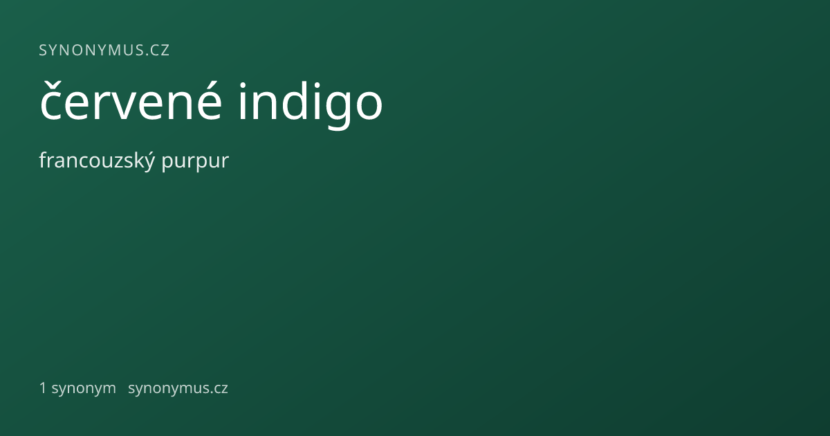 Náhled odkazu: červené indigo
