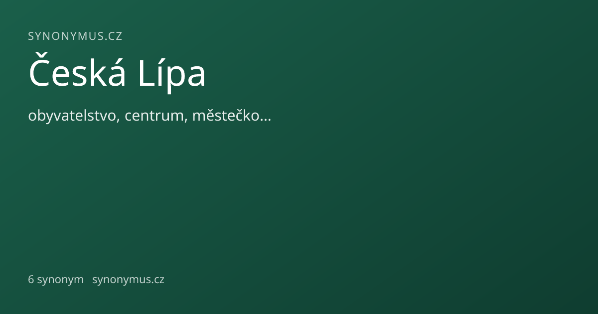Náhled odkazu: Česká Lípa