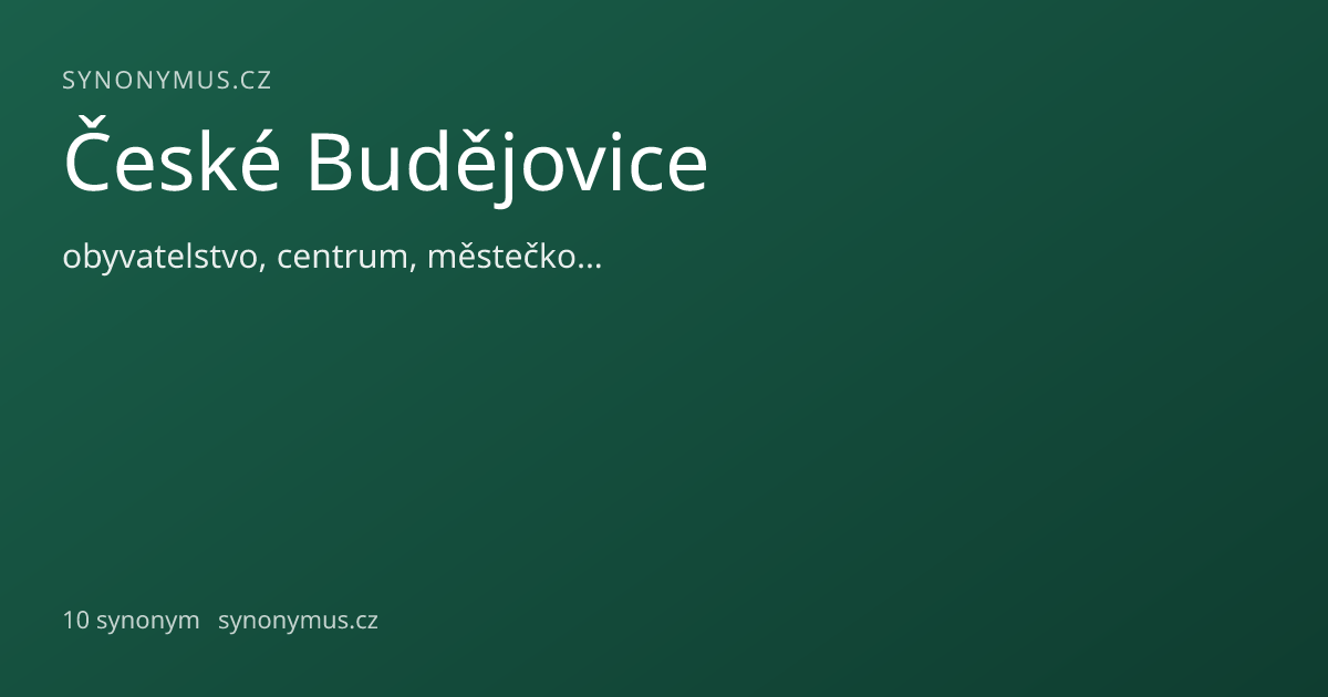 Náhled odkazu: České Budějovice