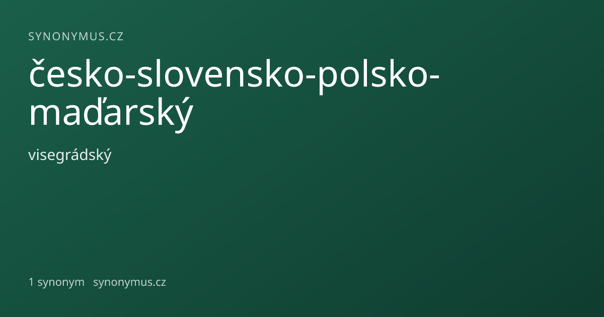 Náhled odkazu: česko-slovensko-polsko-maďarský