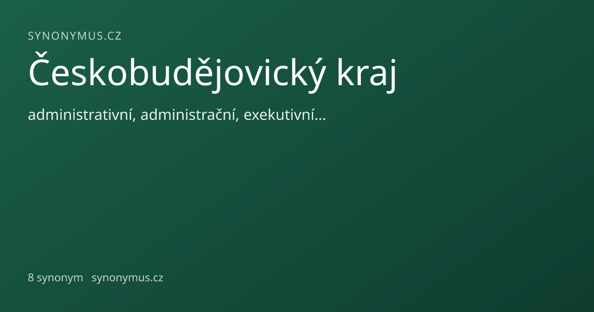 Náhled odkazu: Českobudějovický kraj