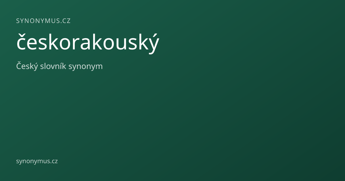 Náhled odkazu: českorakouský