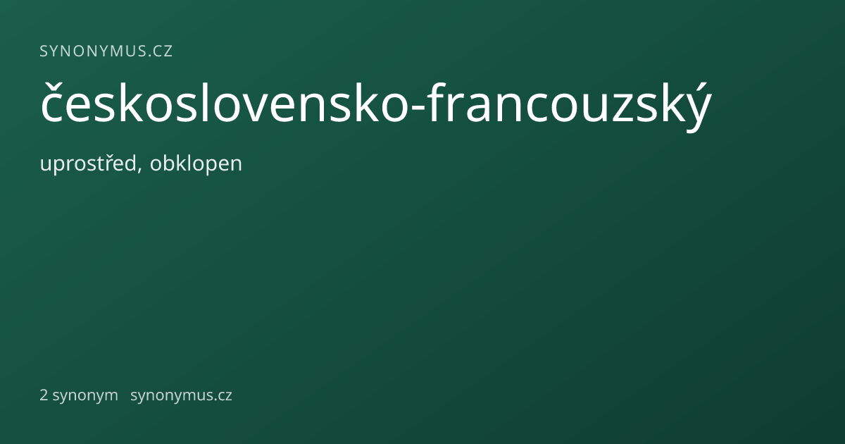 Náhled odkazu: československo-francouzský