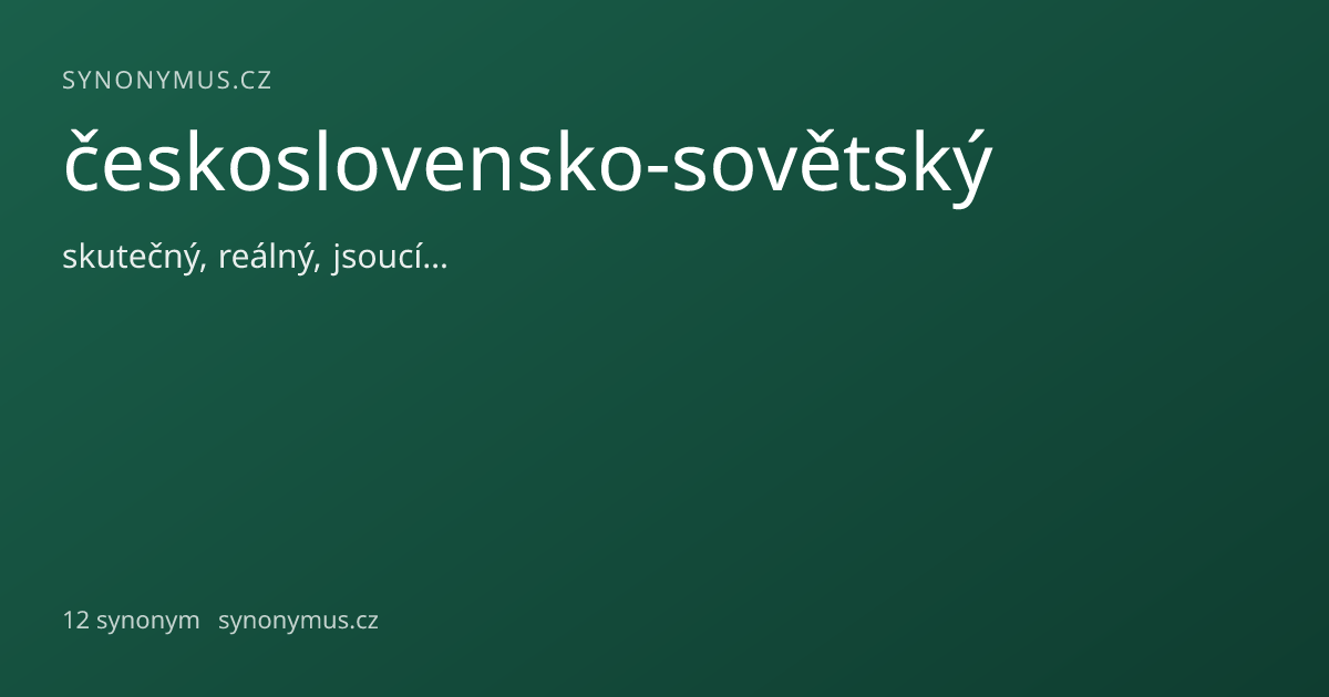 Náhled odkazu: československo-sovětský