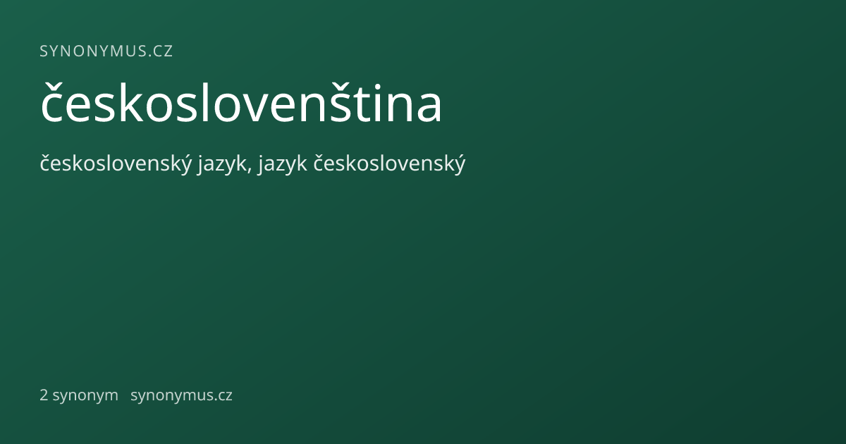 Náhled odkazu: českoslovenština