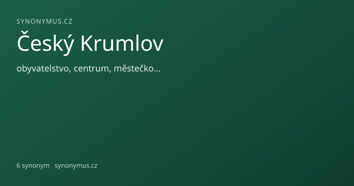 Náhled odkazu: Český Krumlov