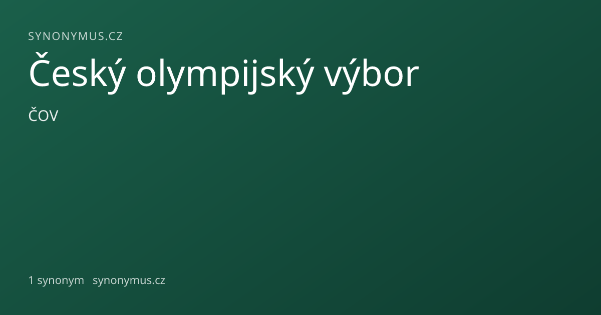 Náhled odkazu: Český olympijský výbor