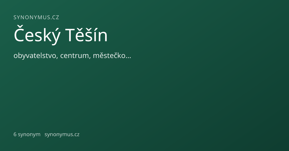 Náhled odkazu: Český Těšín