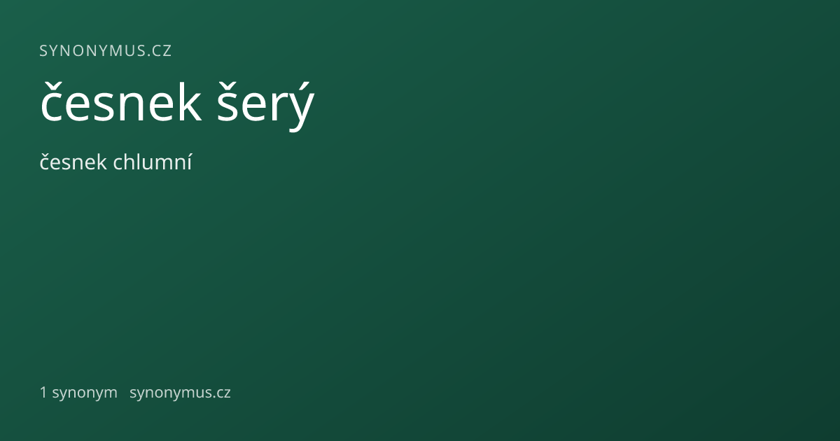 Náhled odkazu: česnek šerý