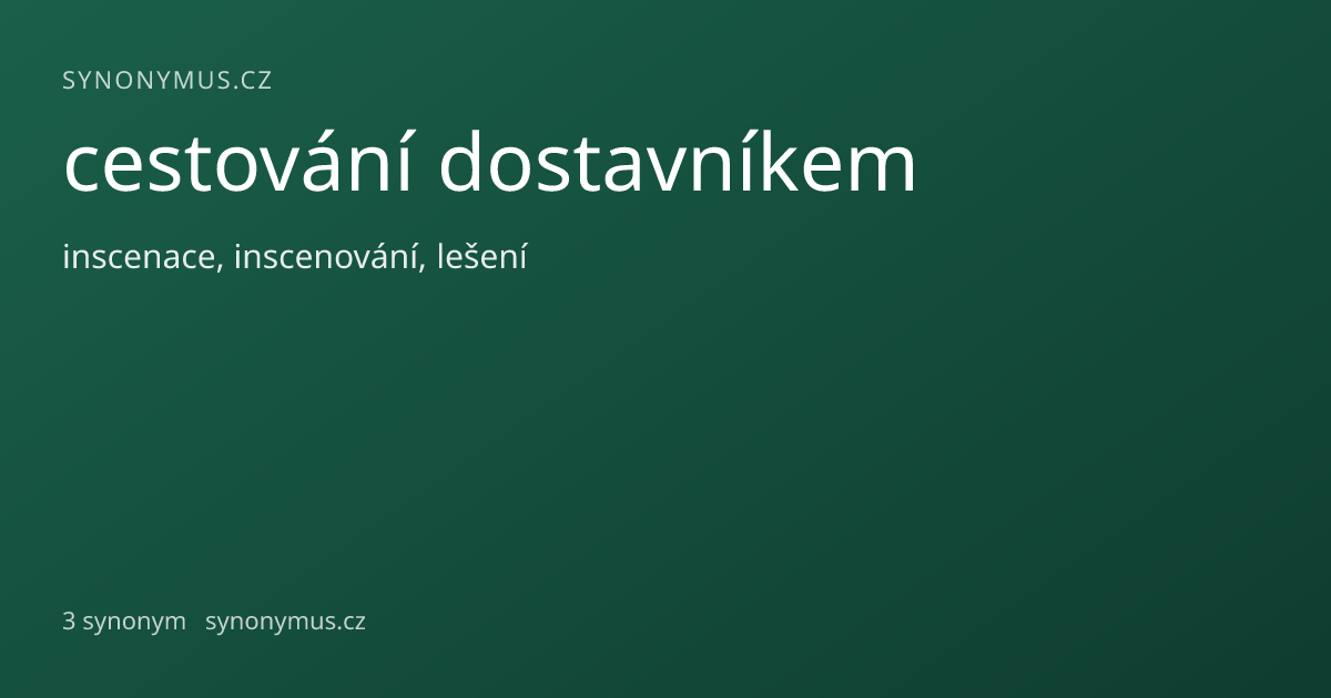 Náhled odkazu: cestování dostavníkem