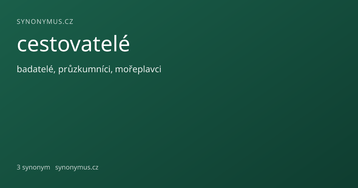 Náhled odkazu: cestovatelé