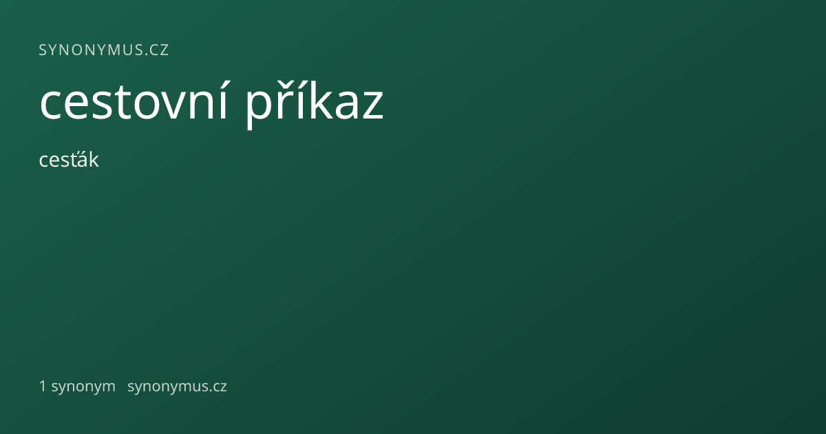 Náhled odkazu: cestovní příkaz