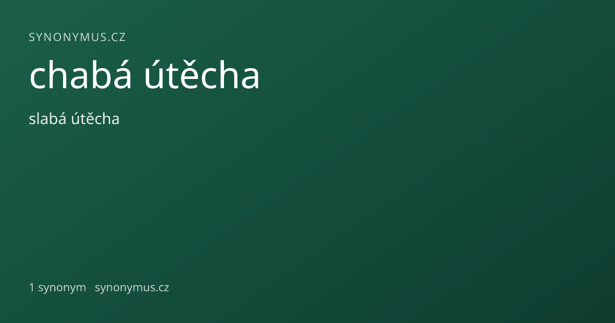 Náhled odkazu: chabá útěcha