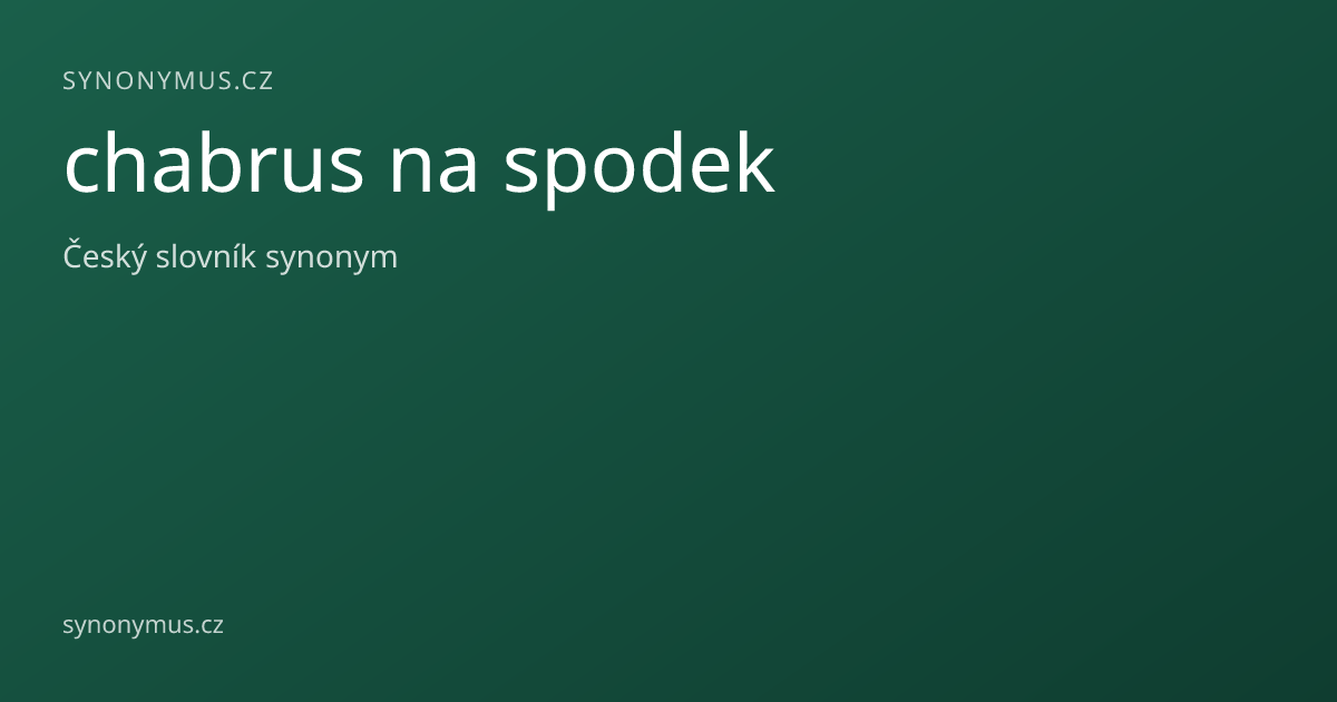 Náhled odkazu: chabrus na spodek