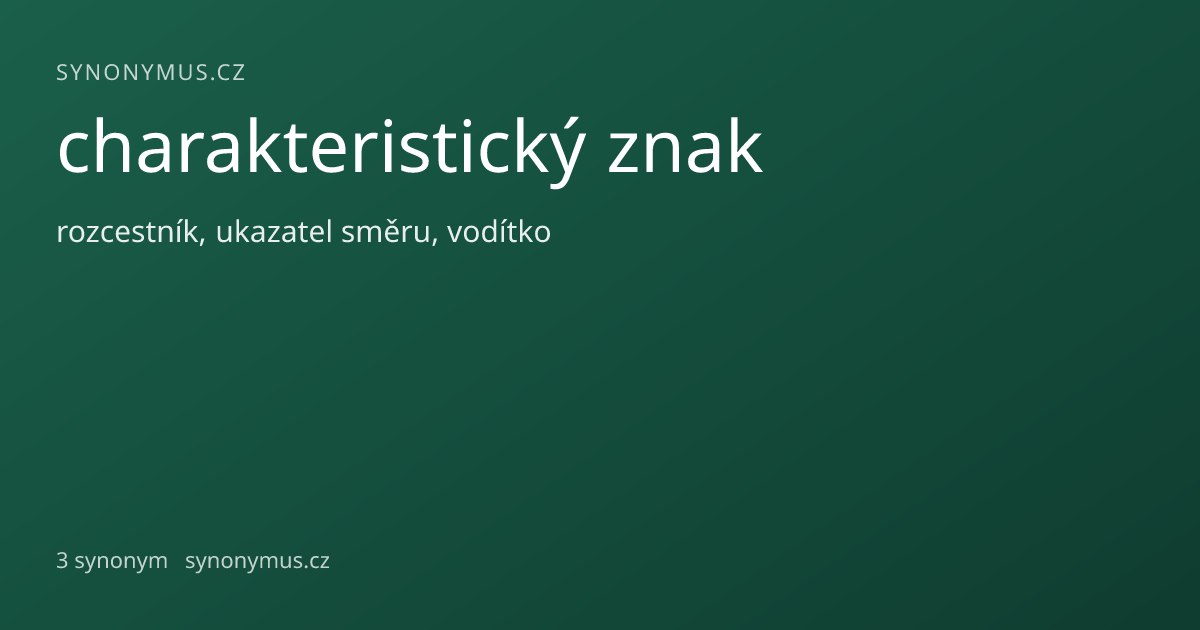 Náhled odkazu: charakteristický znak