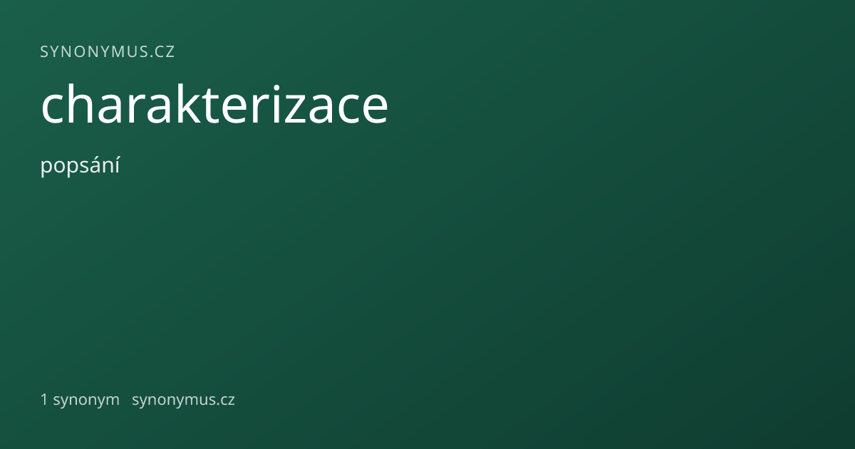 Náhled odkazu: charakterizace