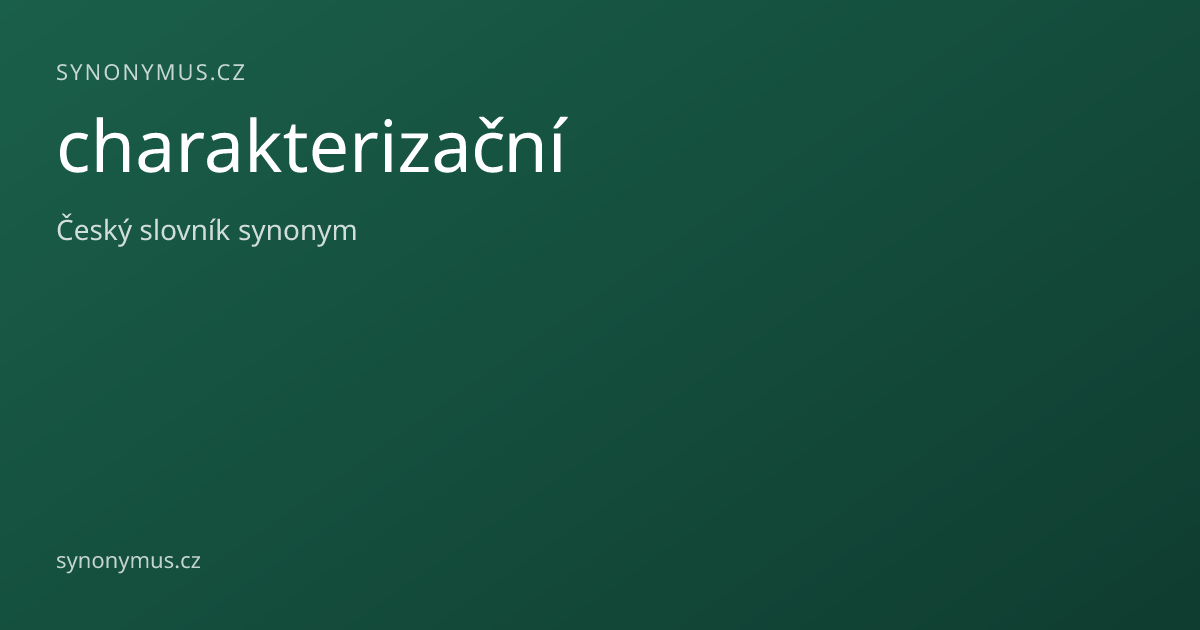 Náhled odkazu: charakterizační