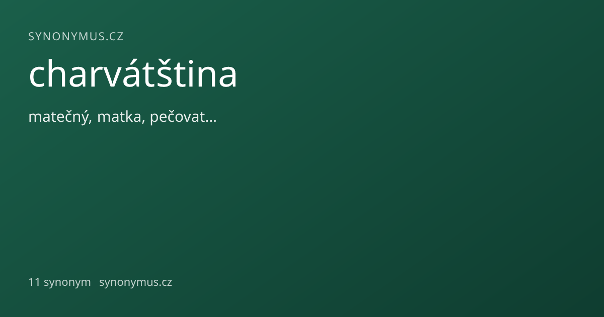 Náhled odkazu: charvátština