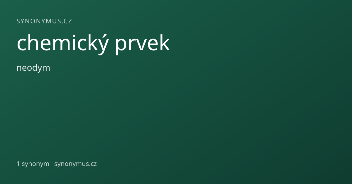 Náhled odkazu: chemický prvek
