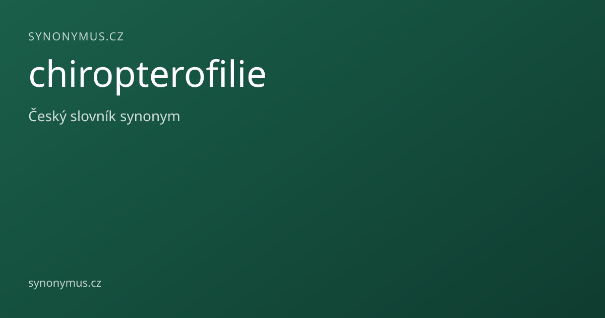 Náhled odkazu: chiropterofilie