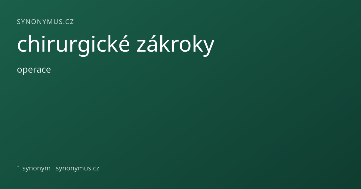 Náhled odkazu: chirurgické zákroky