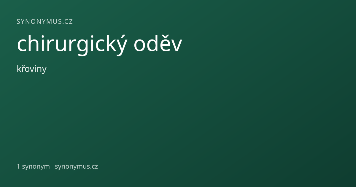 Náhled odkazu: chirurgický oděv