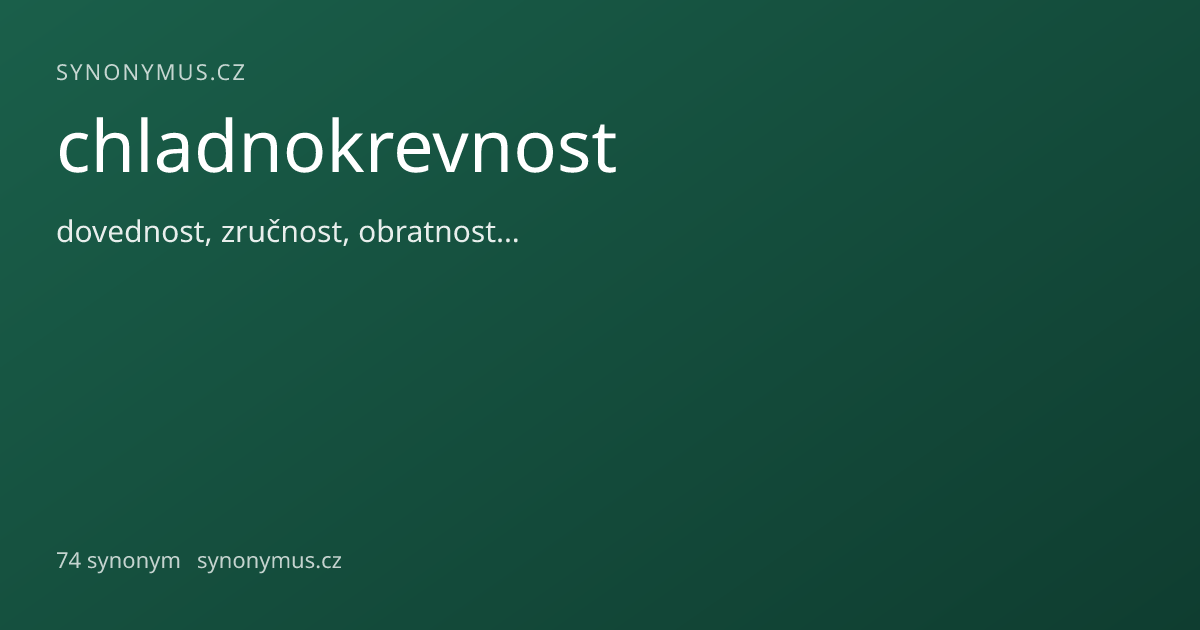 Náhled odkazu: chladnokrevnost