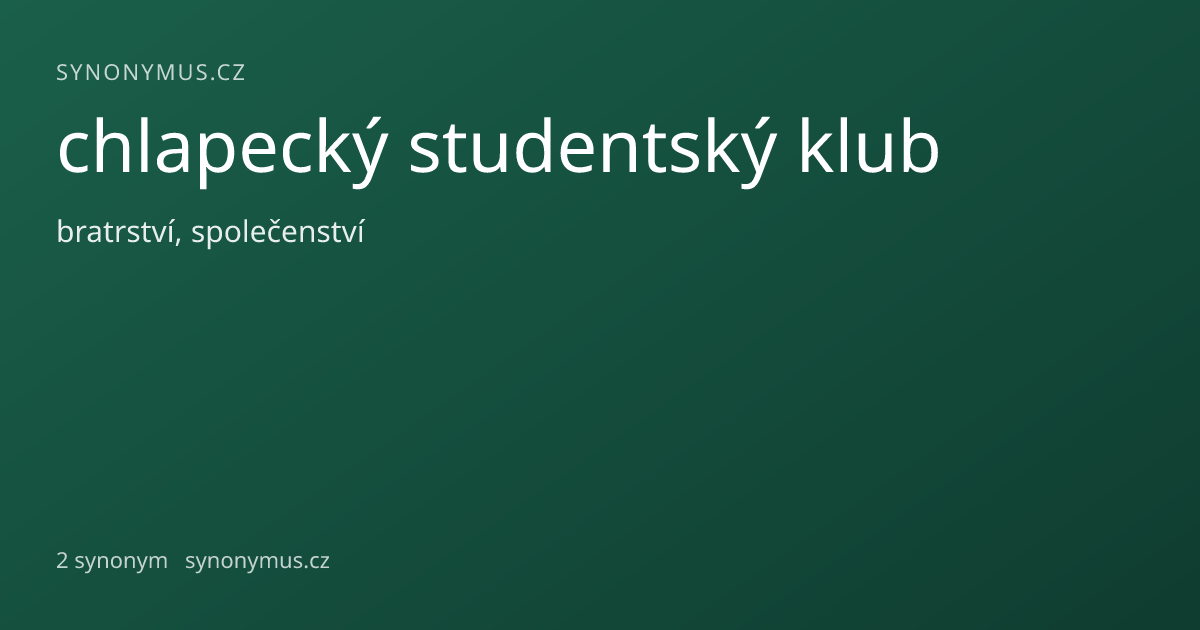 Náhled odkazu: chlapecký studentský klub