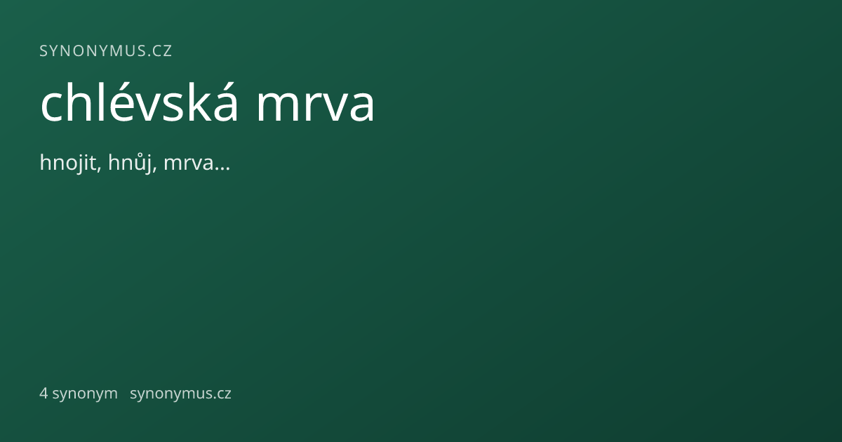 Náhled odkazu: chlévská mrva
