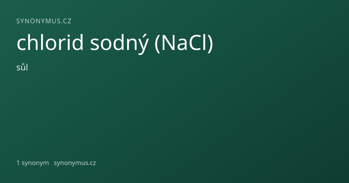 Náhled odkazu: chlorid sodný (NaCl)