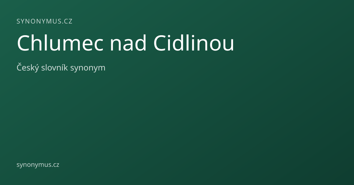 Náhled odkazu: Chlumec nad Cidlinou