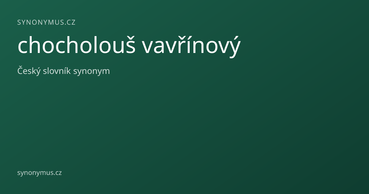 Náhled odkazu: chocholouš vavřínový