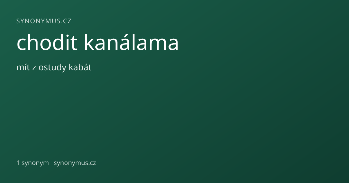 Náhled odkazu: chodit kanálama