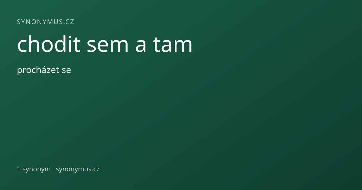 Náhled odkazu: chodit sem a tam