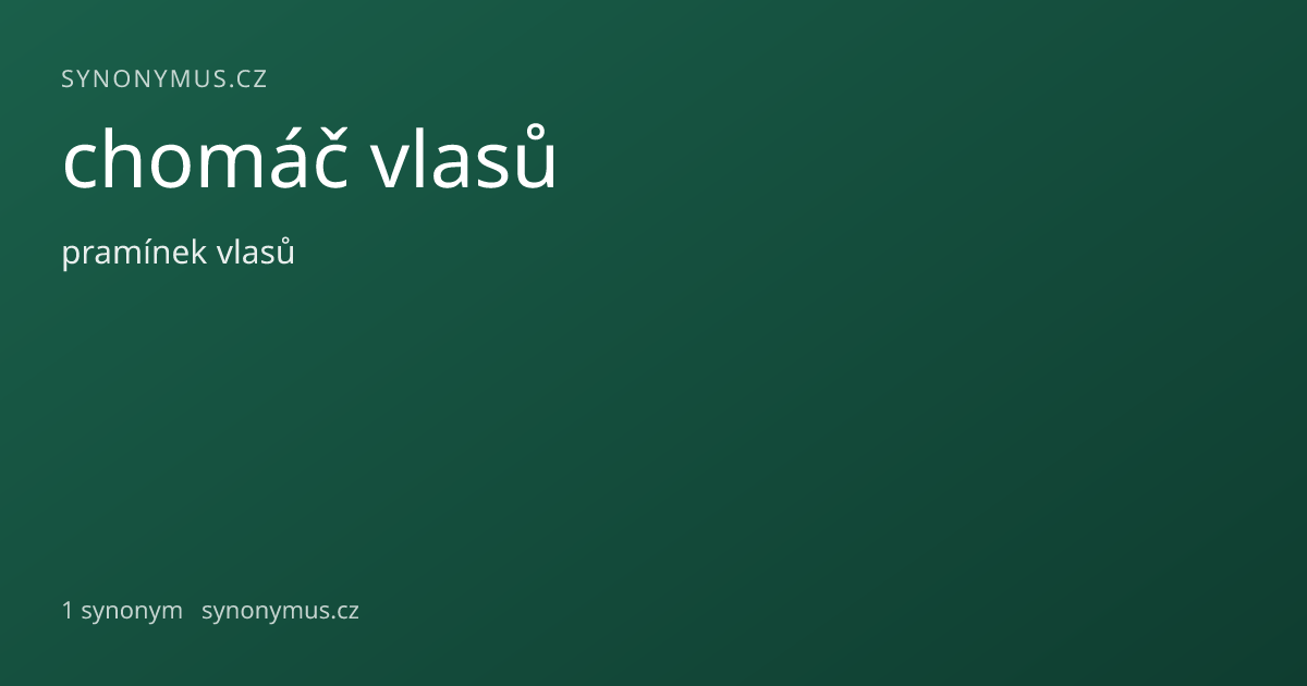 Náhled odkazu: chomáč vlasů