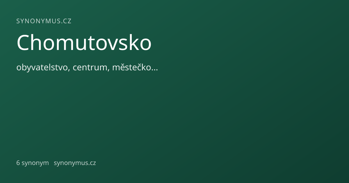 Náhled odkazu: Chomutovsko