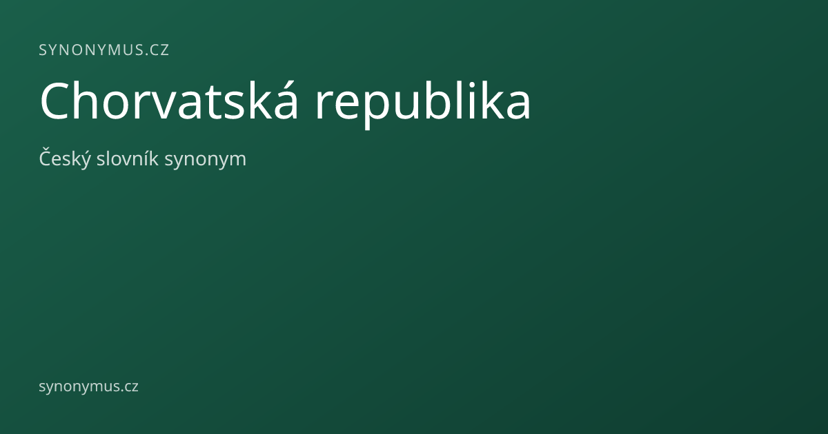 Náhled odkazu: Chorvatská republika