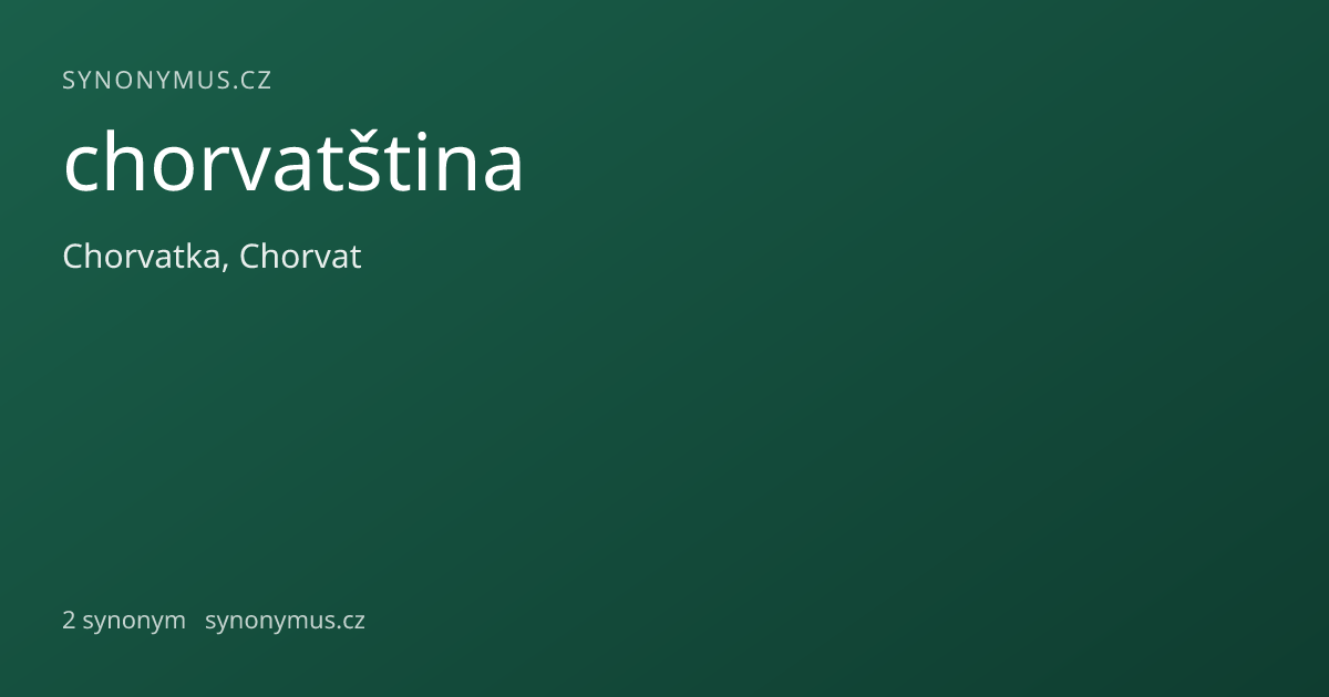 Náhled odkazu: chorvatština
