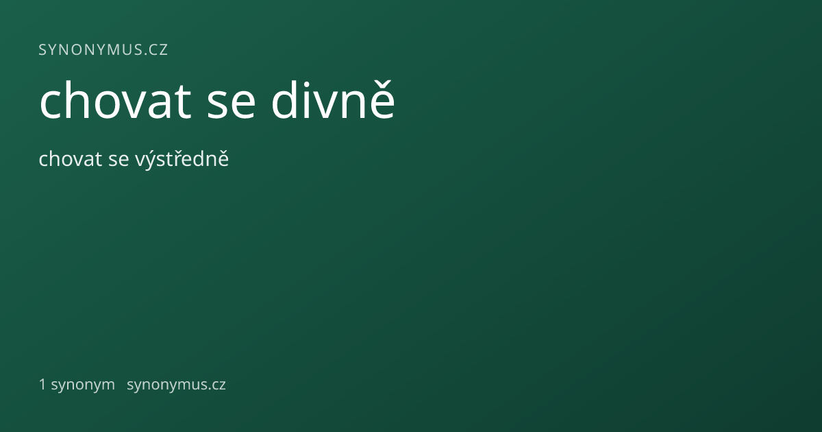 Náhled odkazu: chovat se divně