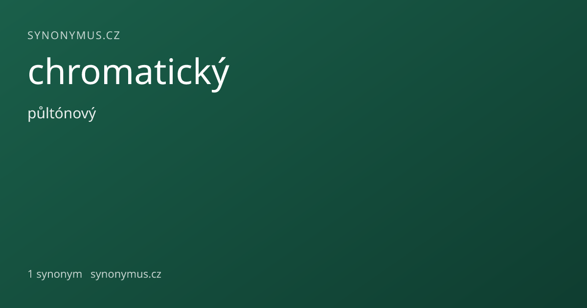 Náhled odkazu: chromatický
